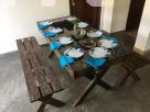 Railway Timber Dining Table Furniture in Homagama