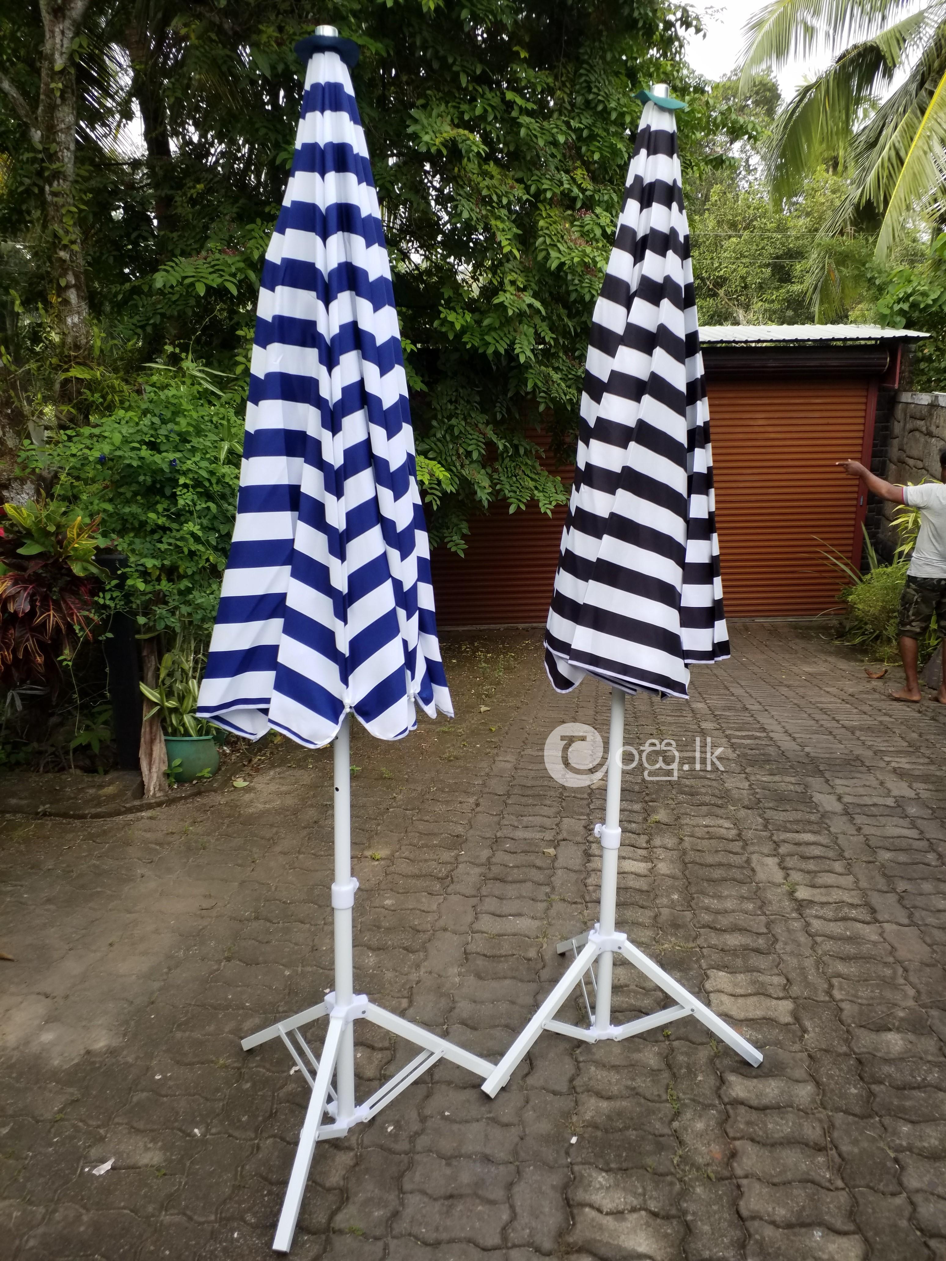 Beach Umbrella & Garden Umbrella with Powder Coated Frames (48”x48”X84’’) Garden in Padukka