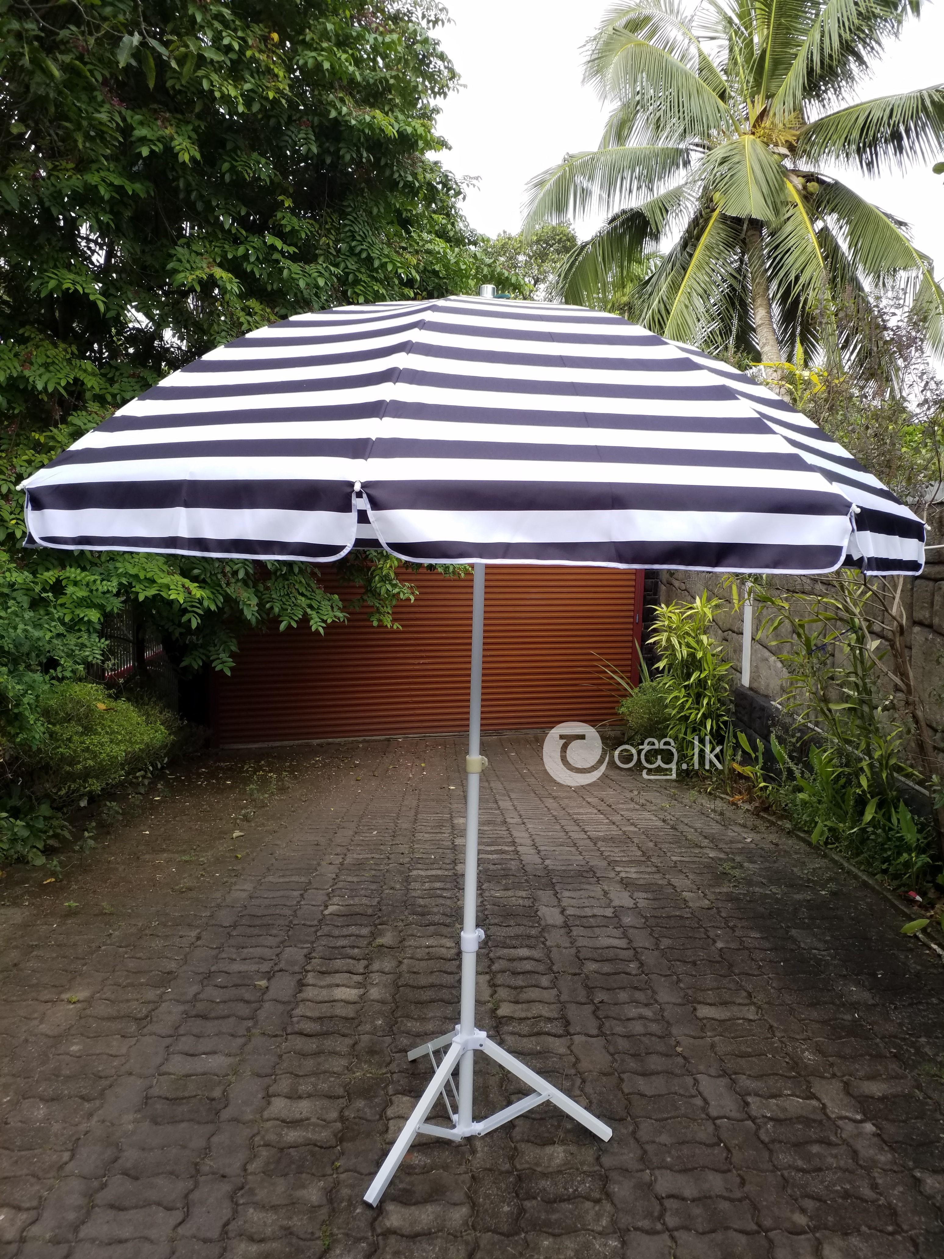 Beach Umbrella & Garden Umbrella with Powder Coated Frames (48”x48”X84’’) Garden in Padukka