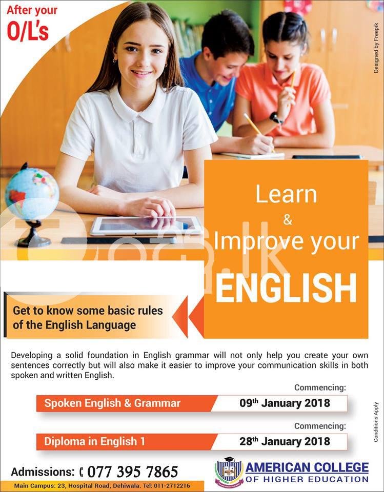 Spoken English & Grammar  Higher Education in N